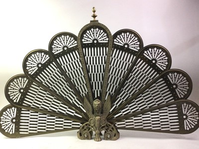 Lot 667 - VINTAGE BRASS FIRESCREEN