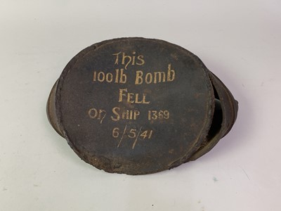 Lot 703 - WORLD WAR TWO BOMB FRAGMENT