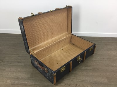 Lot 695 - TWO VINTAGE TRAVEL TRUNKS