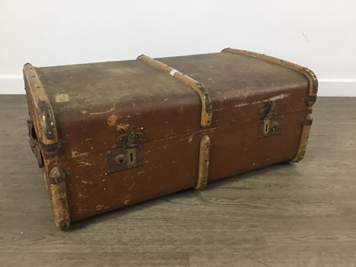 Lot 695 - TWO VINTAGE TRAVEL TRUNKS