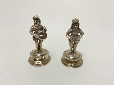 Lot 826 - TWO EDWARDIAN NOVELTY SILVER FIGURES