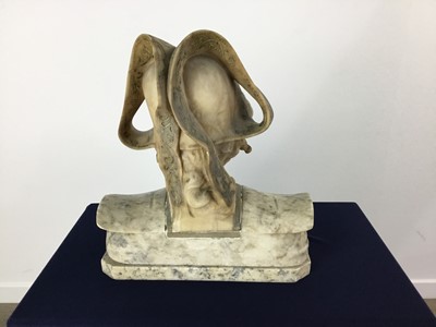 Lot 420 - GINO LAPINI (ITALIAN, C. 19TH / 20TH CENTURY), MARBLE BUST OF YOUNG LADY