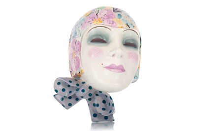 Lot 149 - HELEN KONIG SCAVINI (ITALIAN, 1886-1974) FOR LENCI, MASCHERA CON NODO (MASK WITH KNOT)