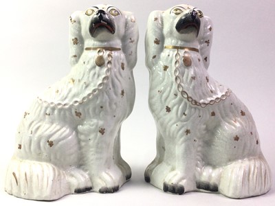 Lot 39 - PAIR OF STAFFORDSHIRE WALLY DOGS