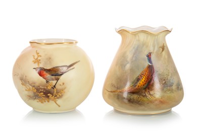 Lot 556 - ROYAL WORCESTER, TWO VASES