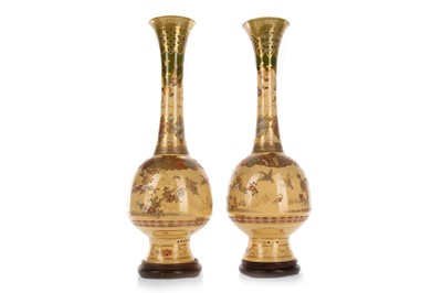 Lot 1246 - PAIR OF 19TH CENTURY JAPANESE SATSUMA VASES