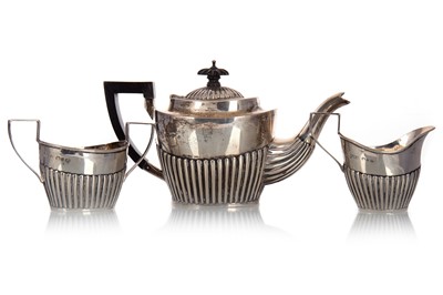 Lot 1375 - VICTORIAN SILVER BATCHELOR'S THREE-PIECE TEA SERVICE