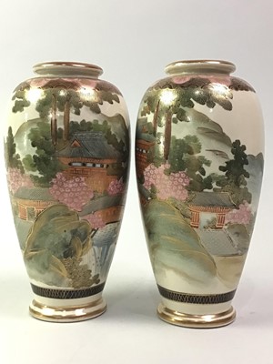 Lot 113 - PAIR OF SATSUMA VASES