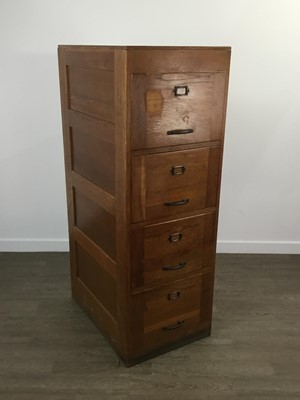 Lot 666 - ANGUS OF LONDON, OAK FILING CABINET