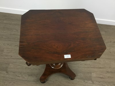 Lot 1313 - VICTORIAN ROSEWOOD SEWING TABLE