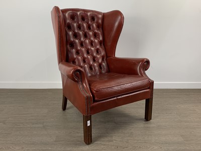 Lot 288 - WINGBACK BUTTONBACK ARMCHAIR