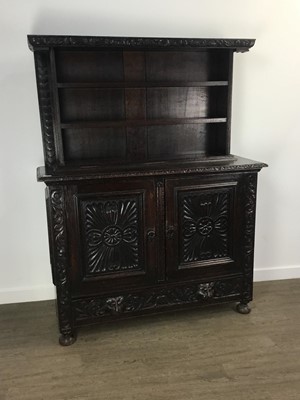 Lot 292 - REPRODUCTION OAK CUPBOARD