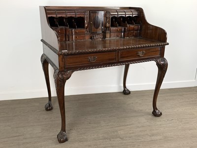 Lot 296 - REPRODUCTION MAHOGANY ESCRITOIRE WRITING DESK