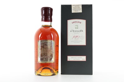 Lot 145 - ABERLOUR A'BUNADH 12 YEAR OLD STERLING SILVER LABEL MILLENNIUM EDITION