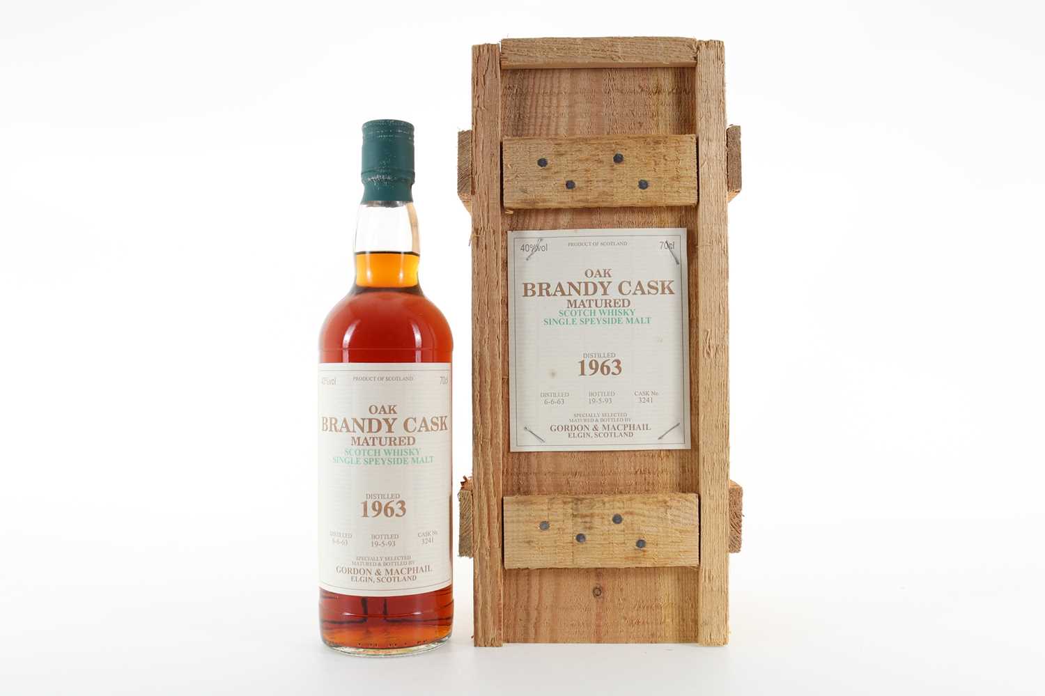 Lot 156 - SPEYSIDE 1963 BRANDY CASK MATURED GORDON & MACPHAIL