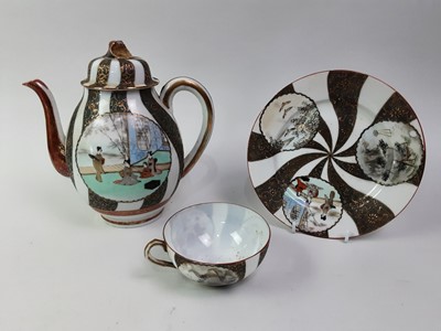 Lot 154 - JAPANESE EGG SHELL PART TEA AND COFFEE SERVICE