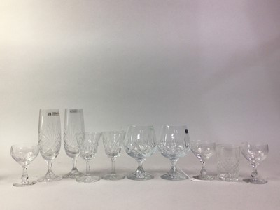 Lot 349 - GROUP OF CRYSTAL GLASSES