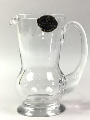 Lot 394 - SCOTTISH GLASS JUG