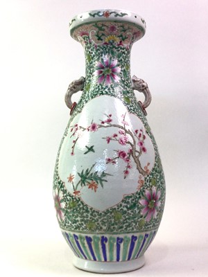 Lot 421 - CHINESE FAMILLE ROSE VASE