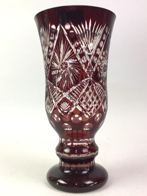 Lot 181 - GROUP OF FIVE CRYSTAL VASES