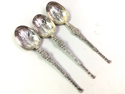 Lot 459 - SET OF SIX SILVER SPOONS