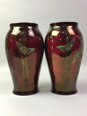 Lot 478 - PAIR OF ART DECO LUSTRE WARE VASES