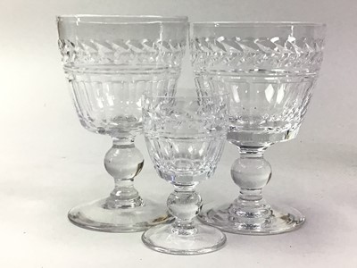 Lot 496 - SET OF CRYSTAL DRINKING GLASSES