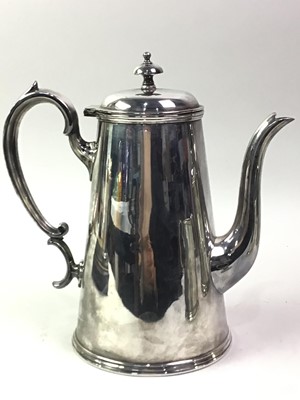 Lot 551 - SILVER PLATED FOUR PIECE TEA SERVICE