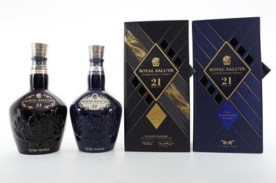 Lot 203 - 2 BOTTLES OF CHIVAS ROYAL SALUTE 21 YEAR OLD KRISTJANA S WILLIAMS - PEATED BLEND AND SIGNATURE BLEND