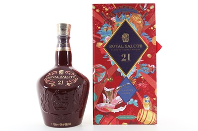 Lot 216 - CHIVAS ROYAL SALUTE 21 YEAR OLD TRAJAN JIA LIMITED EDITION 1L