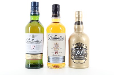 Lot 221 - BALLANTINE'S 17 YEAR OLD, 15 YEAR OLD AND CHIVAS REGAL 15 YEAR OLD
