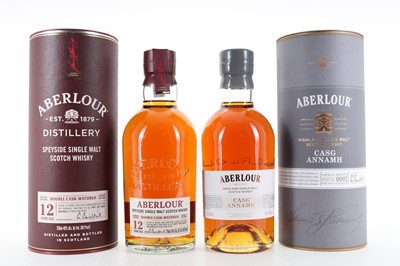 Lot 224 - ABERLOUR CASG ANNAMH BATCH #2 AND 12 YEAR OLD DOUBLE CASK MATURED