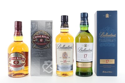Lot 247 - BALLANTINE'S 15 YEAR OLD, 17 YEAR OLD AND CHIVAS REGAL 12 YEAR OLD