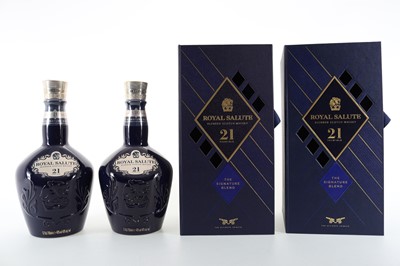 Lot 52 - 2 BOTTLES OF CHIVAS ROYAL SALUTE 21 YEAR OLD KRISTJANA S WILLIAMS LIMITED EDITION