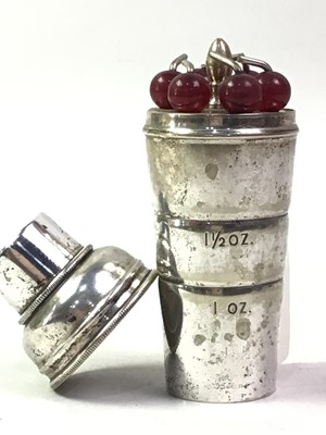 Lot 613 - NOVELTY SILVER PLATED COCKTAIL STICK HOLDER