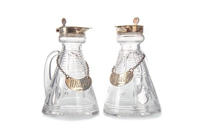 Lot 1432 - PAIR OF GEORGE V SILVER WHISKY NOGGINS OR TOTS