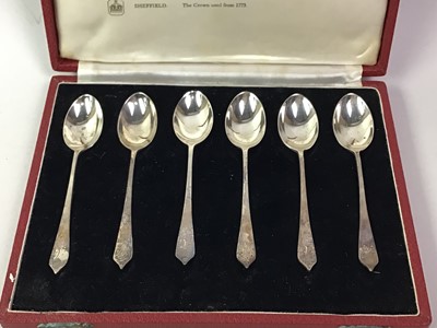 Lot 619 - SET OF SIX SILVER SPECIMEN TEASPOONS