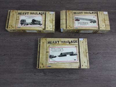 Lot 573 - GROUP OF THREE CORGI LIMITED EDITION HEAVY HAULAGE LORRYS