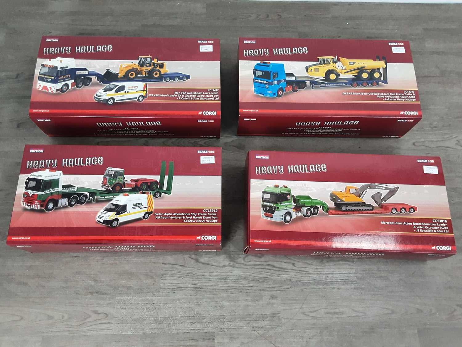 Lot 607 - GROUP OF FOUR CORGI HEAVY HAULAGE DIECAST LORRY MODELS VEHICLES
