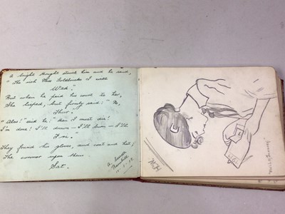 Lot 625 - ALBUM OF AUTOGRAPHS AND SKETCHES, EARLY 20TH CENTURY