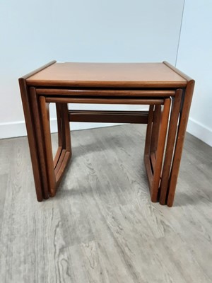 Lot 632 - G PLAN QUADRILLE MID CENTURY TEAK NEST OF THREE TABLES