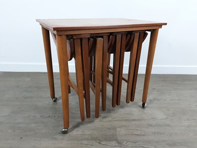 Lot 634 - POUL HUNDEVAD MID CENTURY TEAK NEST OF TABLES