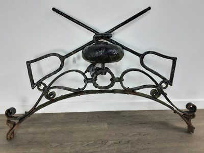 Lot 1739 - CURLING INTEREST, WROUGHT IRON GATE TOPPER