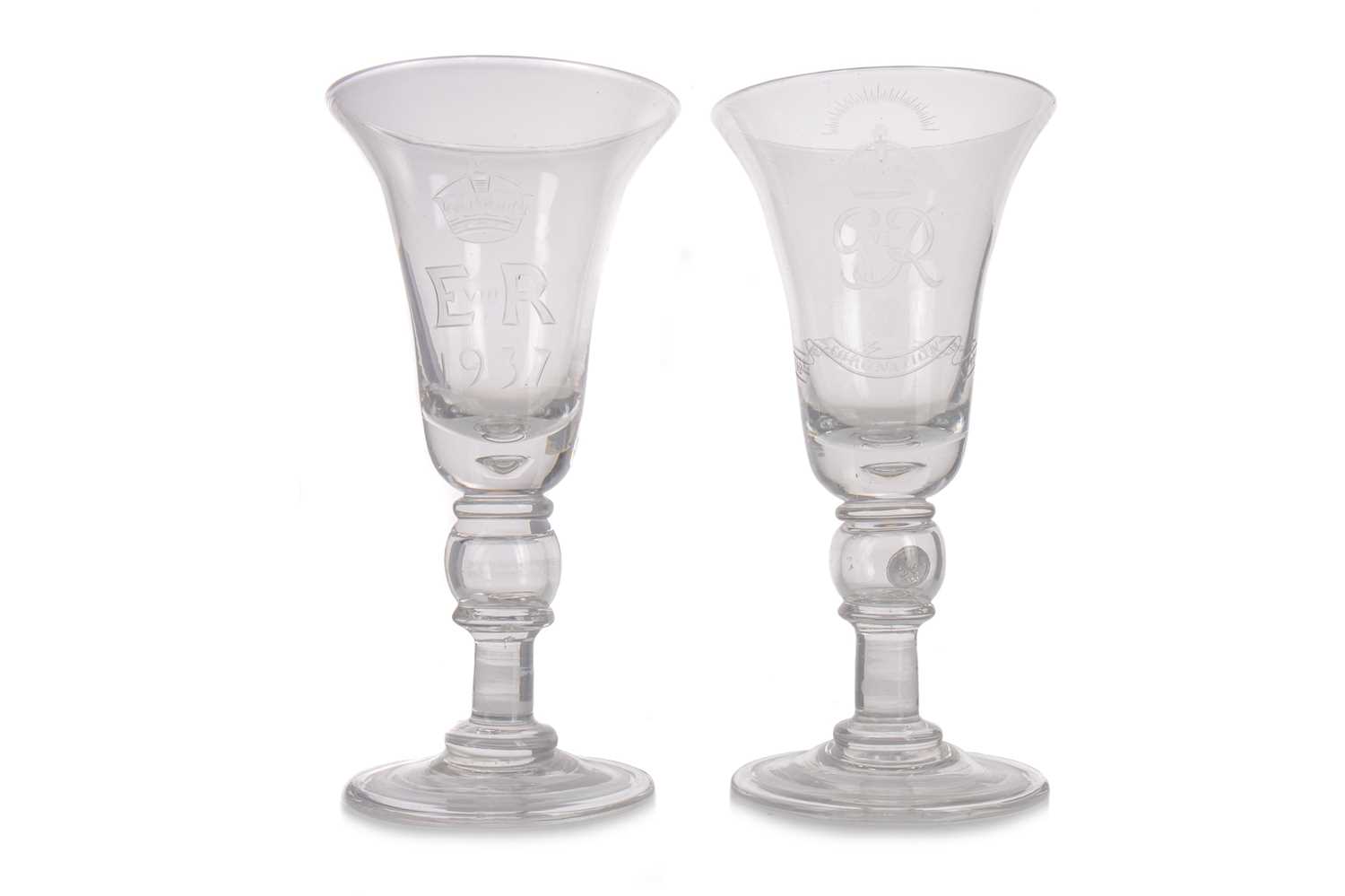 Lot 1338 - ROYAL BRIERLEY, TWO CORONATION COIN GOBLETS