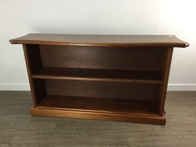 Lot 667 - MODERN HARDWOOD OPEN BOOKCASE