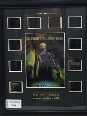 Lot 740 - STAR TREK NEMESIS FILM CELL