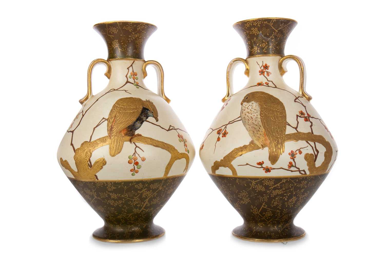 Lot 1343 - WEDGWOOD, PAIR OF AESTHETIC PERIOD VASES