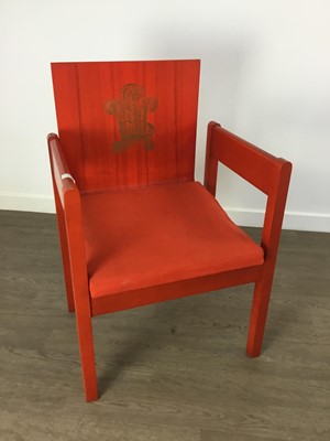 Lot 1344 - H.R.H. PRINCE (NOW KING) CHARLES, PRINCE OF WALES INVESTITURE CHAIR