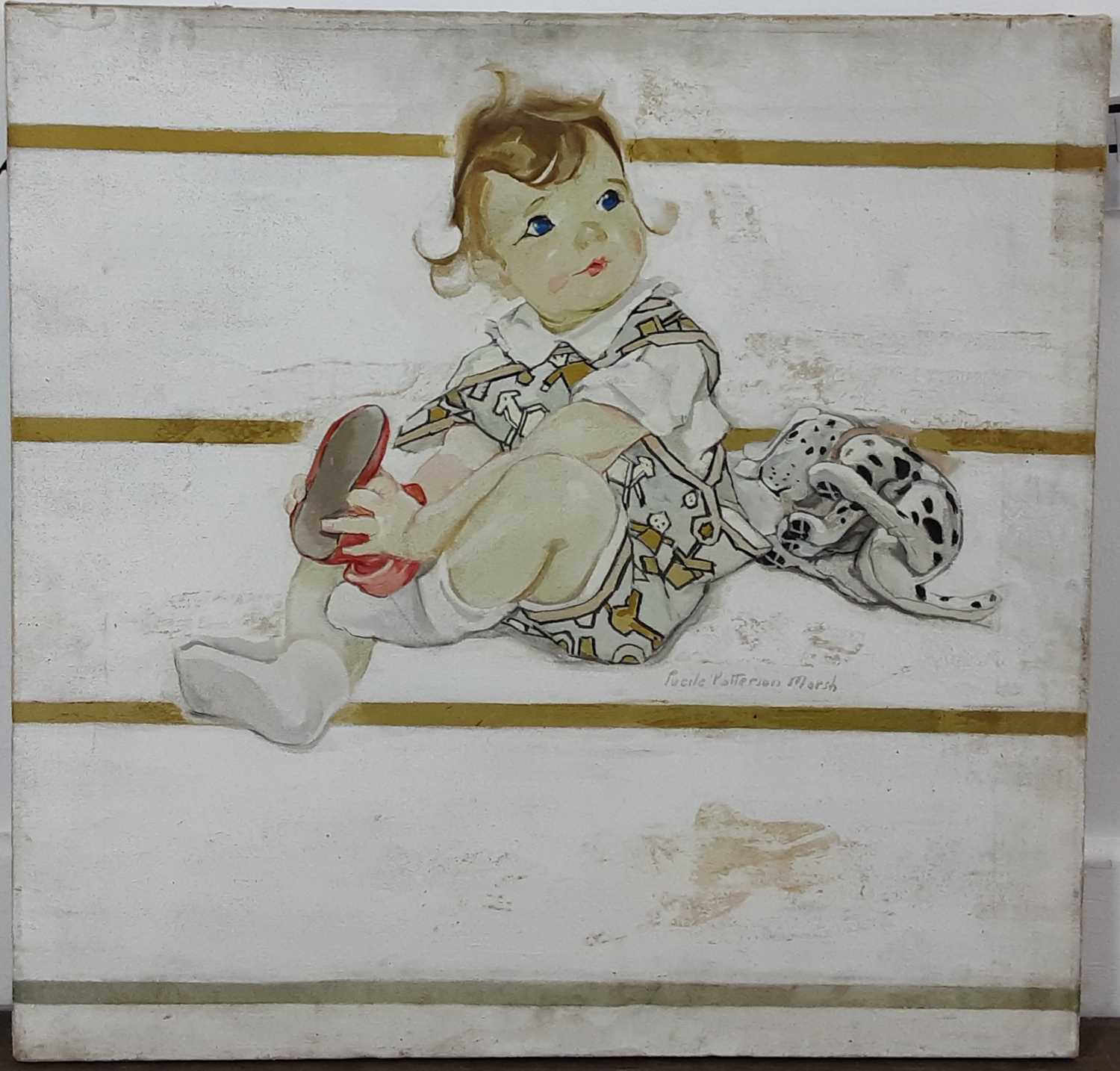 Lot 396 - LUCILE (LUCILLE) PATTERSON MARSH (1890-1978), GIRL WITH DALMATION
