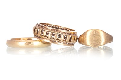 Lot 655 - THREE GOLD RINGS